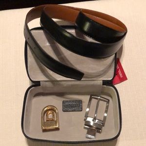 Men’s black leather  belt